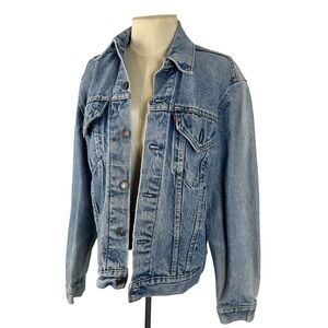 Vintage 90’s Levis jean jacket WPL-423 Mens size 38 trucker faded
